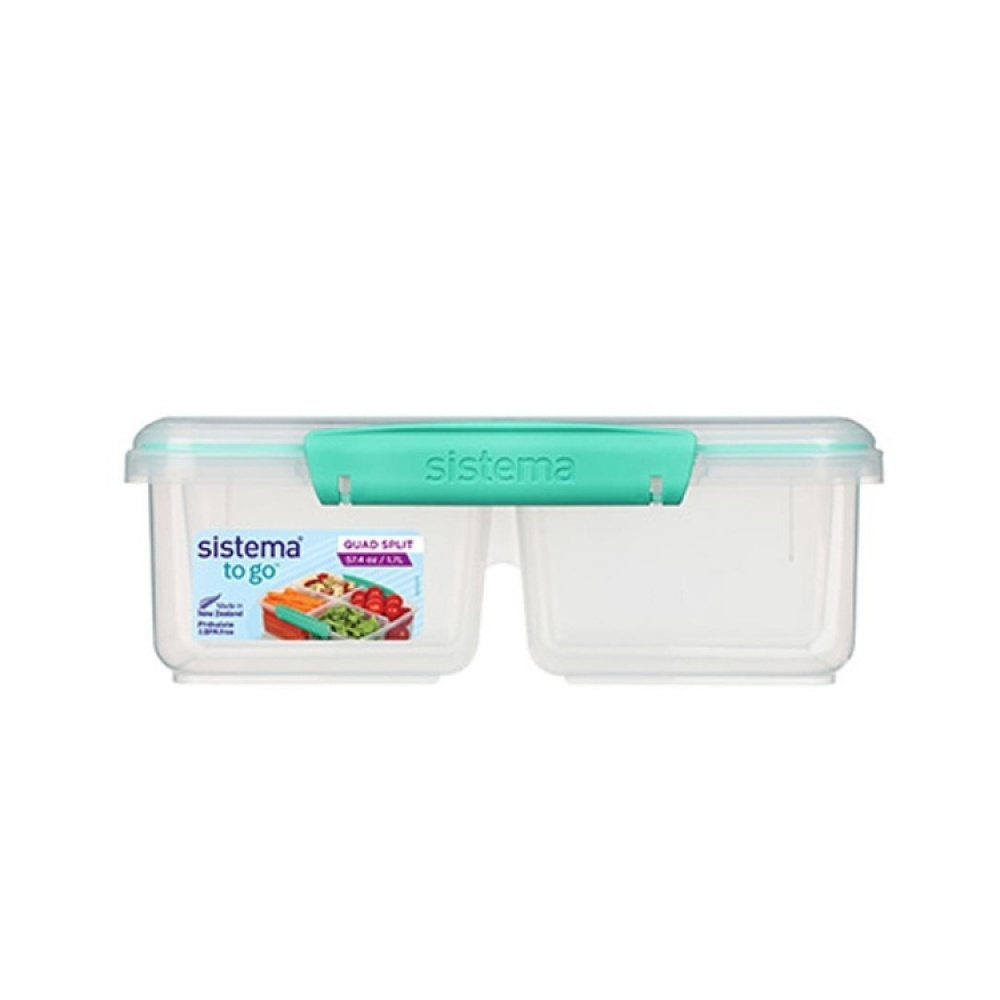 Matlåda, fyrdelad, 1,74 L, QUAD SPLIT TO GO, Klar /Mint i gruppen Förvaring / Köksförvaring / Matlådor / SmartStore matlådor hos SmartaSaker.se (42166)