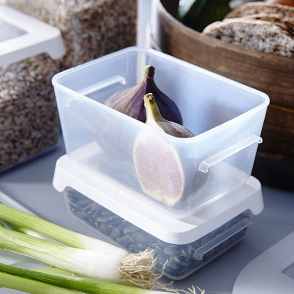 Matlåda, Liten, 0,3 L, SMARTSTORE SNACK, 12,5 x 9,5 x H4,5 cm, Klar / Vit i gruppen Förvaring / Köksförvaring / Matlådor / Matlådor i plast hos SmartaSaker.se (42168)