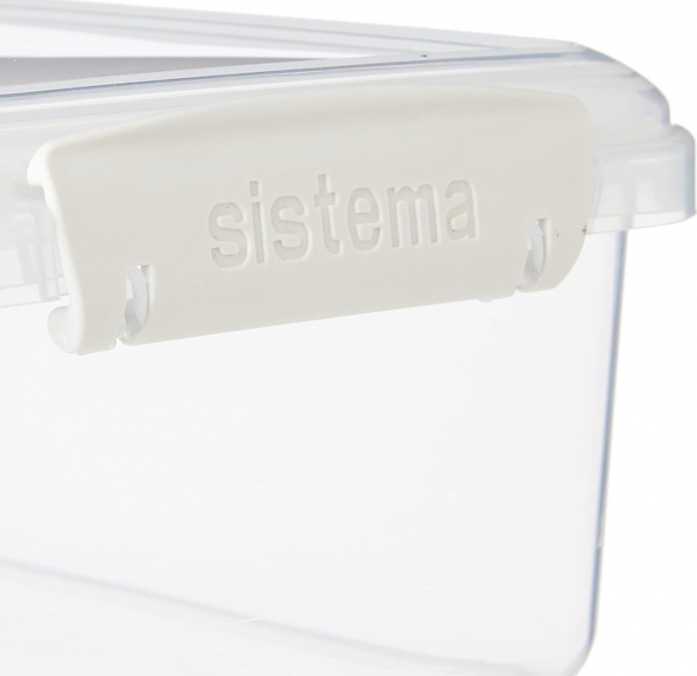 Matlåda, Liten, 400 ml, SISTEMA KLIP-IT WHITE, Transparent / Vit i gruppen Förvaring / Köksförvaring / Matlådor / Plast hos SmartaSaker.se (42169)