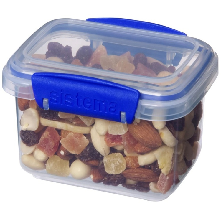 Matlåda, Liten, 400ml, SISTEMA KLIP-IT, Transparent / blå i gruppen Förvaring / Köksförvaring / Matlådor / SmartStore matlådor hos SmartaSaker.se (42170)