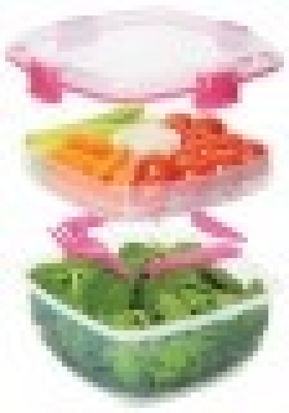 Matlåda, med fack och bestick, 1,1 L, SALAD TO GO, Transparent / Rosa i gruppen Förvaring / Köksförvaring / Matlådor / SmartStore matlådor hos SmartaSaker.se (42172)