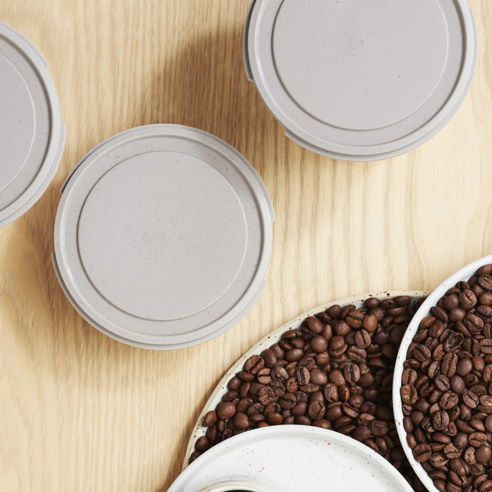 Matlåda, Rund, 0,6 L, SMARTSTORE SUSTAIN, Transparent / Earl grey i gruppen Förvaring / Köksförvaring / Matlådor / Plast hos SmartaSaker.se (42173)