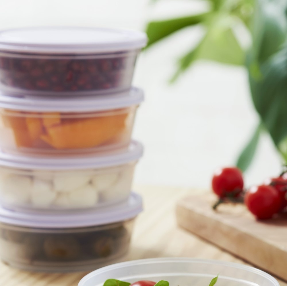 Matlåda, Rund, 0,3 L, SMARTSTORE FRESH, Transparent / Lila i gruppen Förvaring / Köksförvaring / Matlådor / Plast hos SmartaSaker.se (42174)