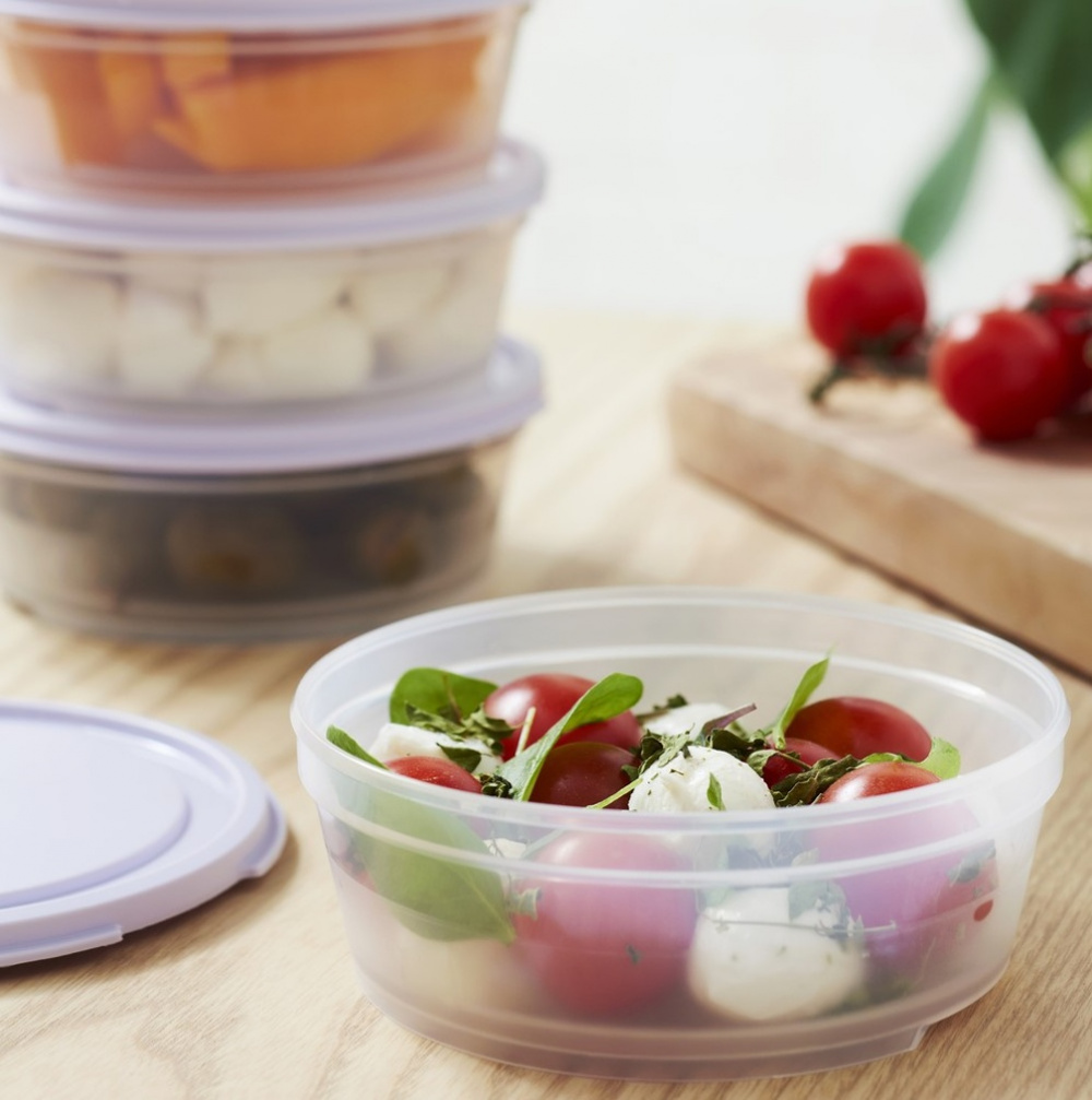 Matlåda, Rund, 0,3 L, SMARTSTORE FRESH, Transparent / Lila i gruppen Förvaring / Köksförvaring / Matlådor / Plast hos SmartaSaker.se (42174)