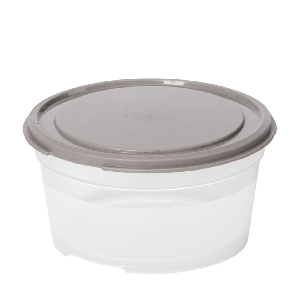 Matlåda, Rund, 0,45 L, SMARTSTORE SUSTAIN, Transparent / Earl grey i gruppen Förvaring / Köksförvaring / Matlådor / Matlådor i plast hos SmartaSaker.se (42176)
