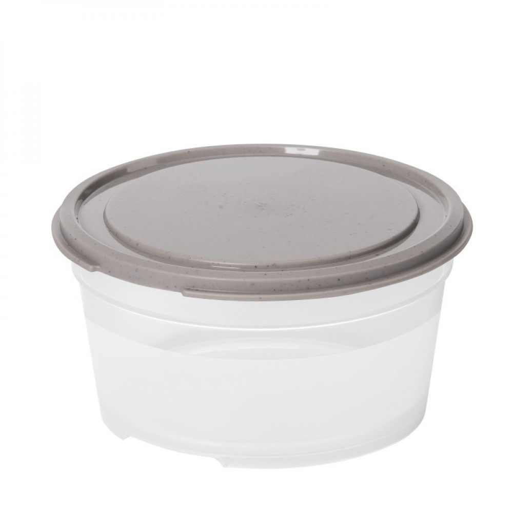 Matlåda, Rund, 0,45 L, SMARTSTORE SUSTAIN, Transparent / Earl grey i gruppen Förvaring / Köksförvaring / Matlådor / Plast hos SmartaSaker.se (42176)