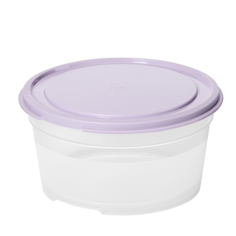 Matlåda, Rund, 0,45 L, SMARTSTORE FRESH, Transparent / Lila i gruppen Förvaring / Köksförvaring / Matlådor / Matlådor i plast hos SmartaSaker.se (42177)