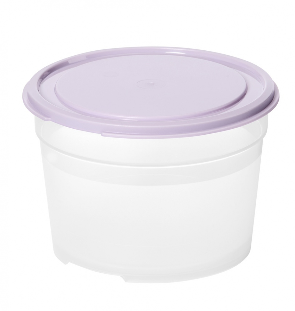 Matlåda, Rund, 0,6 L, SMARTSTORE FRESH, Transparent / Lila i gruppen Förvaring / Köksförvaring / Matlådor / SmartStore matlådor hos SmartaSaker.se (42178)