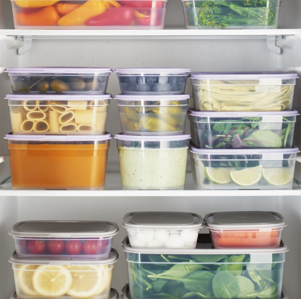 Matlåda, Rund, 0,6 L, SMARTSTORE FRESH, Transparent / Lila i gruppen Förvaring / Köksförvaring / Matlådor / SmartStore matlådor hos SmartaSaker.se (42178)