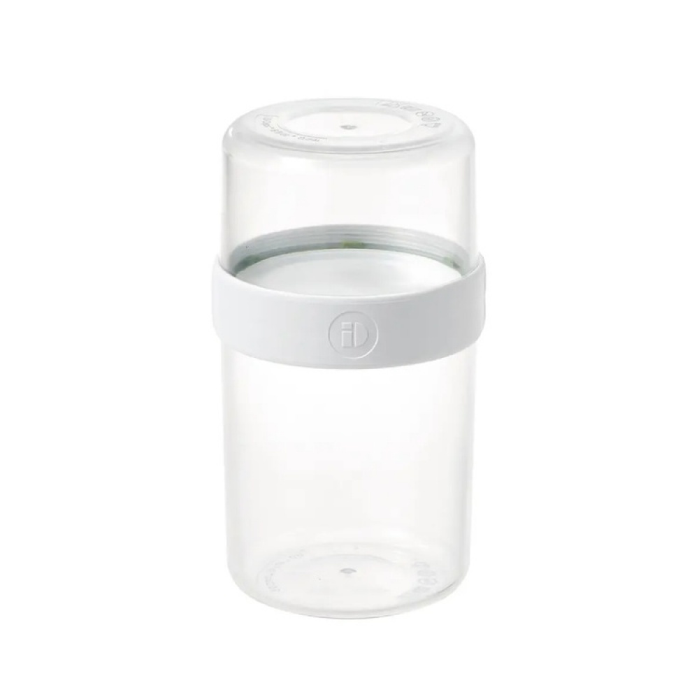 Matlåda, Tvådelad, iD FRESH STACK N\' SNACK MEDIUM, Ø 9,5 x H 16 cm, Klar / Vit i gruppen Förvaring / Köksförvaring / Matlådor / SmartStore matlådor hos SmartaSaker.se (42185)