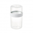 Matlåda, Tvådelad, iD FRESH STACK N\' SNACK MEDIUM, Ø 9,5 x H 16 cm, Klar / Vit Matlåda, Tvådelad, iD FRESH STACK N\' SNACK MEDIUM, Ø 9,5 x H 16 cm, Klar / Vit