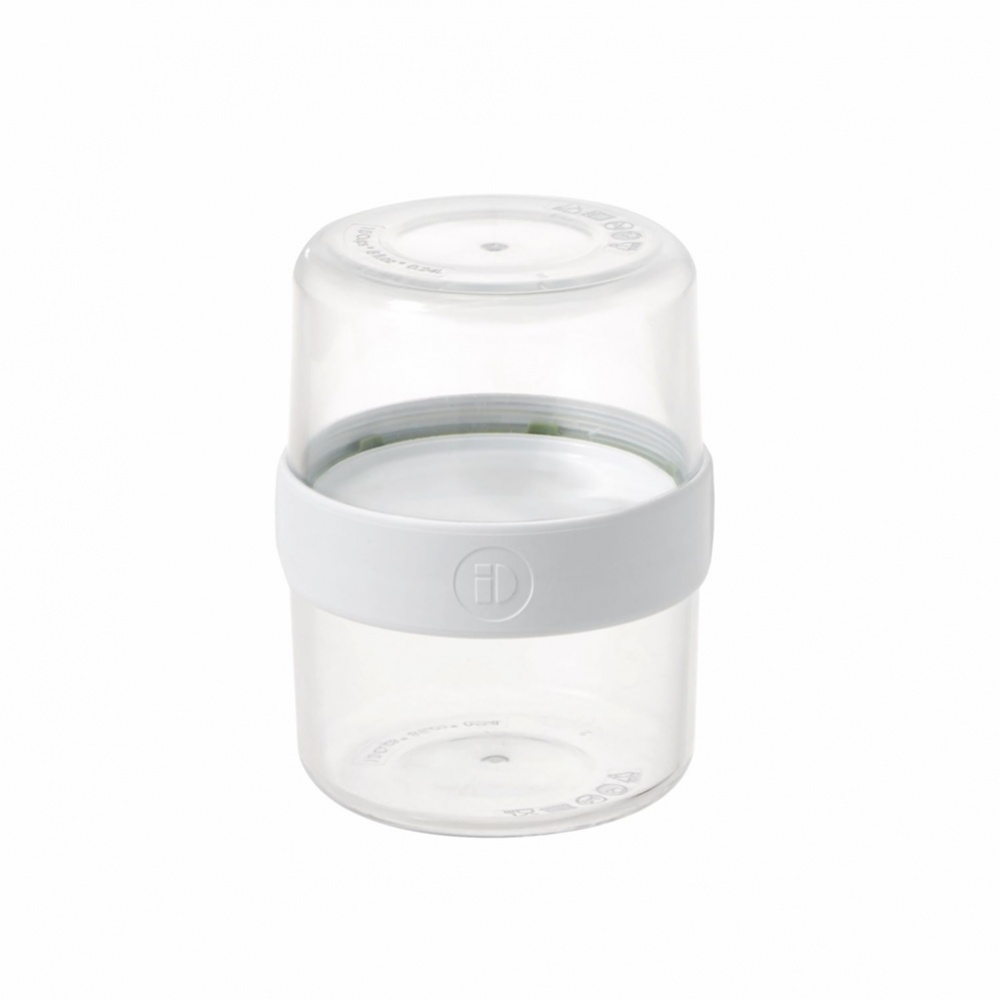 Matlåda, Tvådelad, iD FRESH STACK N\' SNACK SMALL, Ã˜ 9,5 x H 12 cm, Klar / Vit i gruppen Förvaring / Köksförvaring / Matlådor / SmartStore matlådor hos SmartaSaker.se (42187)