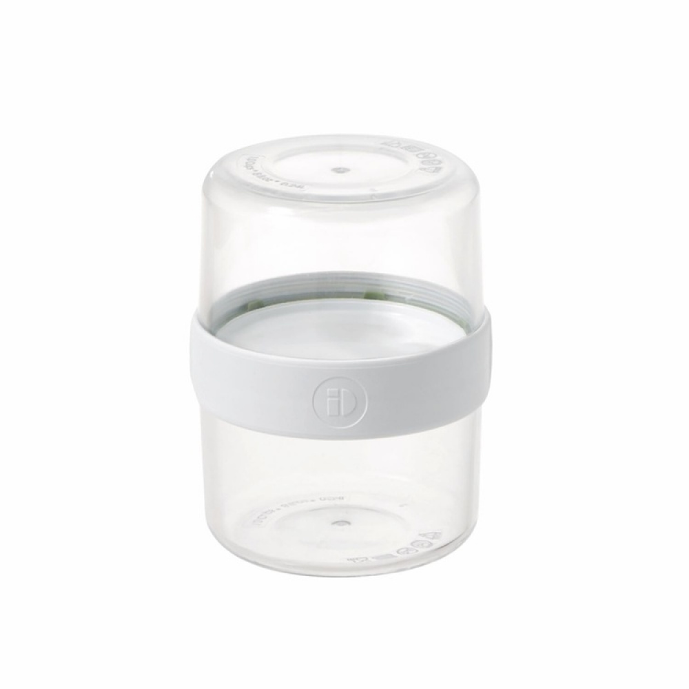 Matlåda, Tvådelad, iD FRESH STACK N\' SNACK SMALL, Ø 9,5 x H 12 cm, Klar / Vit i gruppen Förvaring / Köksförvaring / Matlådor / SmartStore matlådor hos SmartaSaker.se (42187)