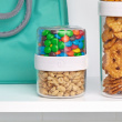 Matlåda, Tvådelad, iD FRESH STACK N\' SNACK SMALL, Ø 9,5 x H 12 cm, Klar / Vit Matlåda, Tvådelad, iD FRESH STACK N\' SNACK SMALL, Ø 9,5 x H 12 cm, Klar / Vit