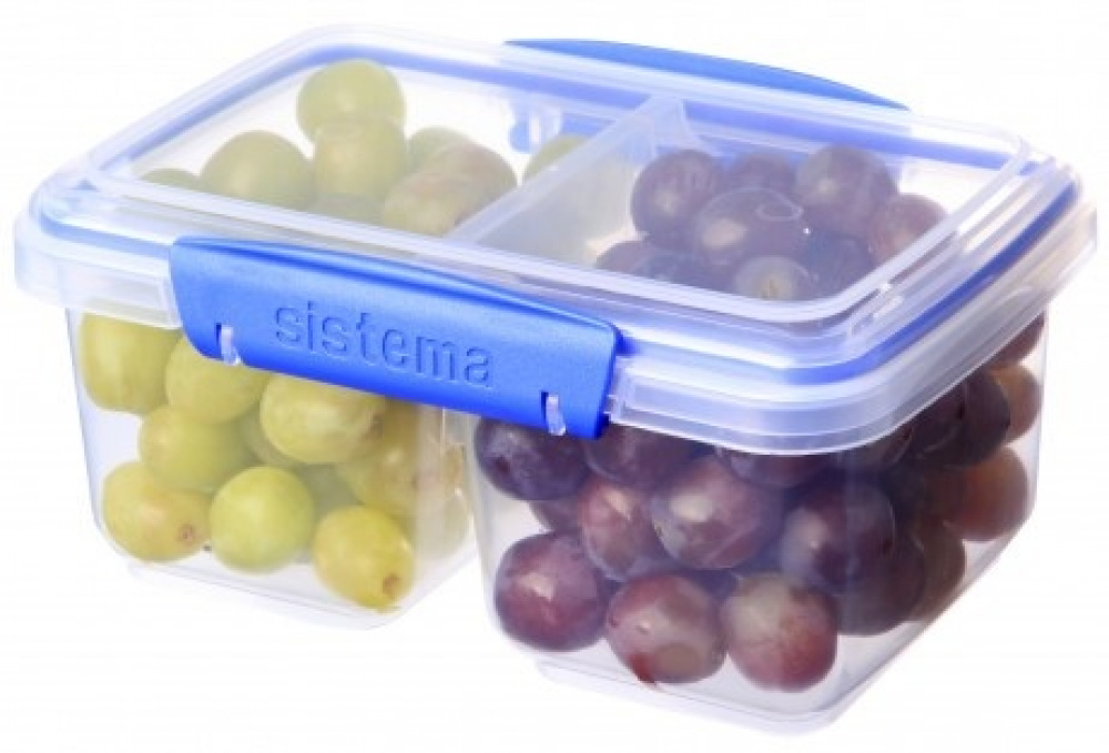 Matlåda, Tvådelad, 1 liter, KLIP IT WHITE SPLIT, Klar / Vit i gruppen Förvaring / Köksförvaring / Matlådor / Plast hos SmartaSaker.se (42189)