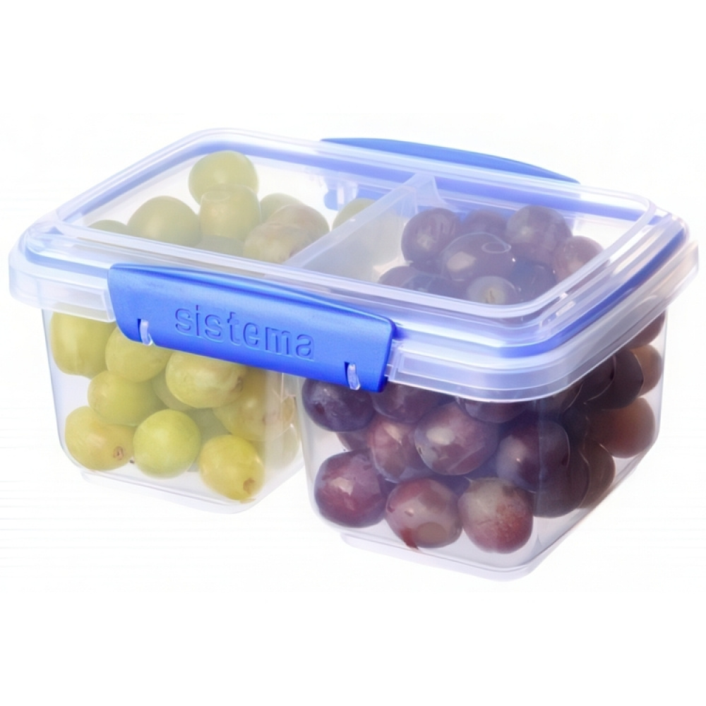 Matlåda, Tvådelad, 1 liter, KLIP IT WHITE SPLIT, Klar / Vit i gruppen Förvaring / Köksförvaring / Matlådor / Matlådor i plast hos SmartaSaker.se (42189)