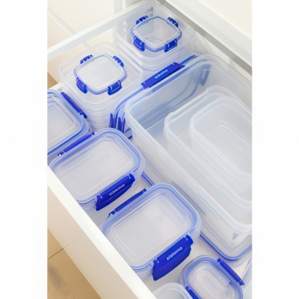 Matlåda, XXXL ,10 L, KLIP IT PLUS RECTANGLE, 35,7 x 26 x H 15,5 cm, Klar / Blå i gruppen Förvaring / Köksförvaring / Förvaringsburkar / Sistema förvaringsburkar hos SmartaSaker.se (42195)