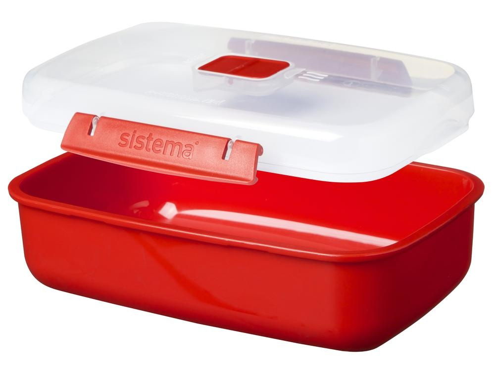 Matlådor för micro, 3 st, MICROWAVE HEAT & EAT PACK, Röda i gruppen Förvaring / Köksförvaring / Matlådor / SmartStore matlådor hos SmartaSaker.se (42199)