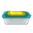 Matlådor i glas, Set med 4 st, NEST GLASS CONTAINERS, Joseph Joseph, Mix Matlådor i glas, Set med 4 st, NEST GLASS CONTAINERS, Joseph Joseph, Mix