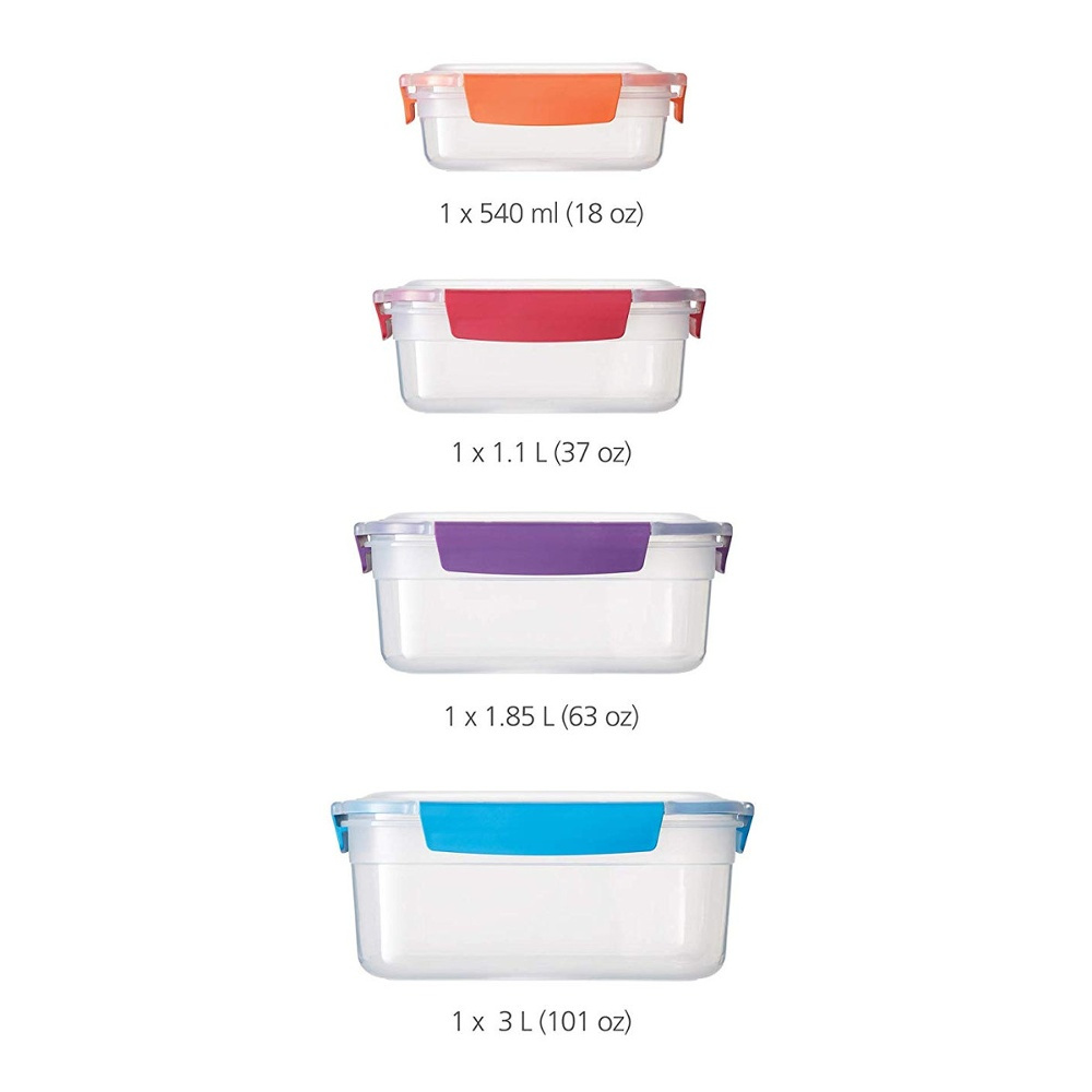 Matlådor, Set med 4 st, NEST LOCK CONTAINERS, Large, Joseph Joseph, Mix i gruppen Förvaring / Köksförvaring / Matlådor hos SmartaSaker.se (42206)