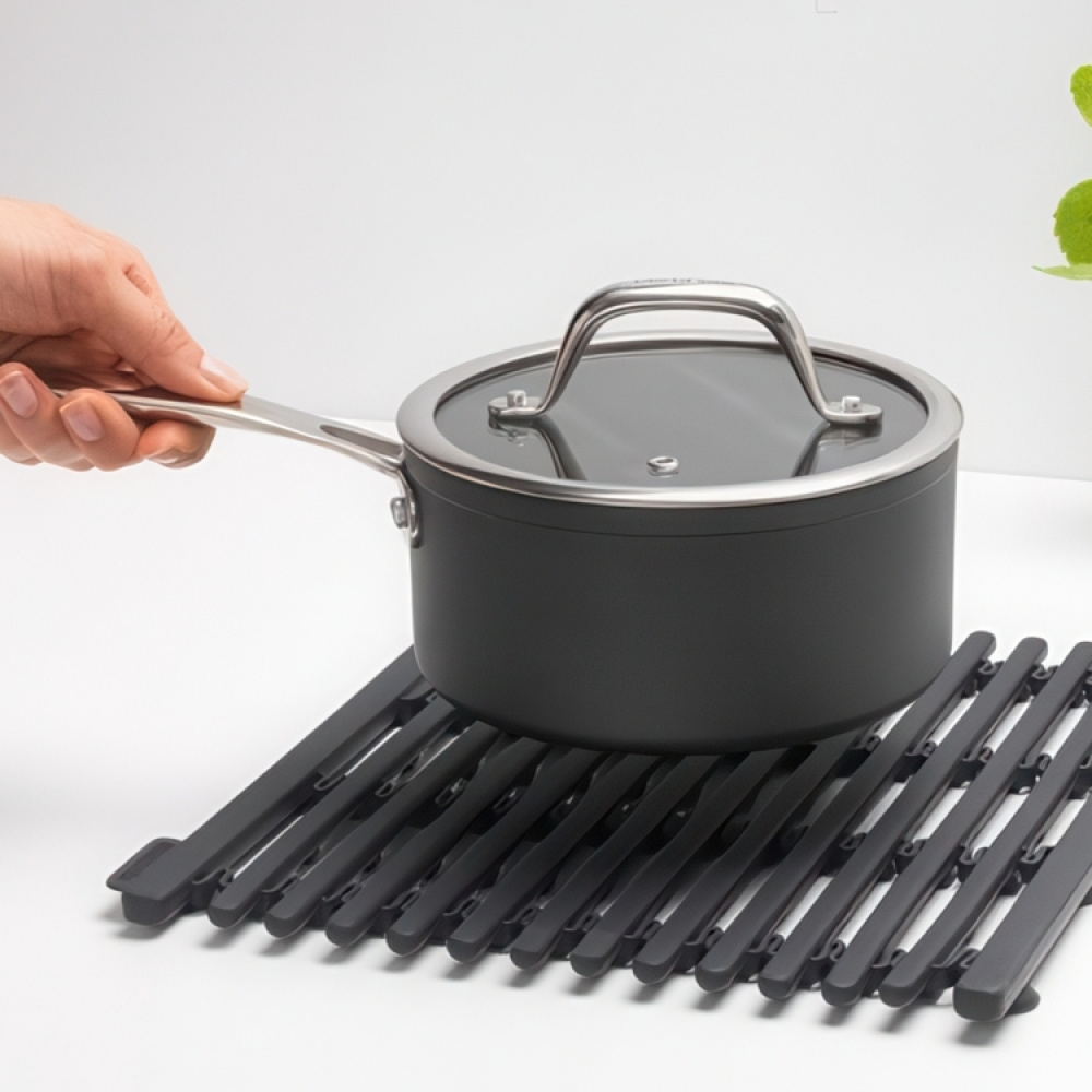 Matta för diskhon, BRABANTIA SILICONE SINK MAT, 30 x 30 - 45 cm, Mörkgrå i gruppen Förvaring / Köksförvaring / Diskställ och diskbänk hos SmartaSaker.se (42210)