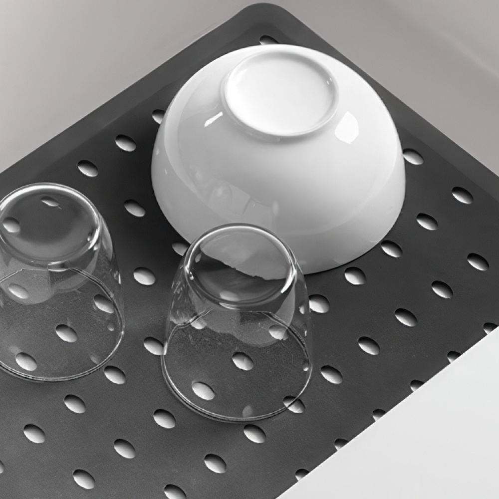 Matta för diskhon, Gummi, LARGE SINK MAT, 41x 32 cm, Mörkgrå i gruppen Förvaring / Köksförvaring / Diskställ och diskbänk hos SmartaSaker.se (42213)