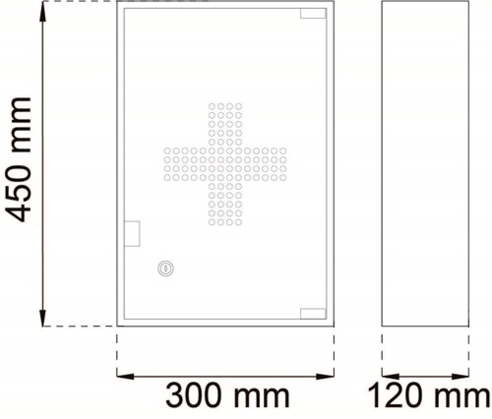 Medicinskåp med i metall, låsbart, CURE, 30 x 12 x H 45 cm, Vitt i gruppen Förvaring / Badrumsförvaring hos SmartaSaker.se (42220)
