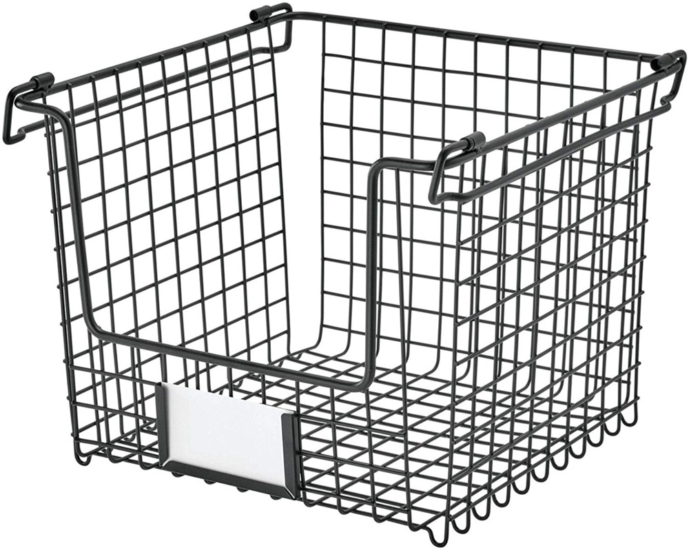 Metallkorg korg, CLASSICO MEDIUM, 25,4 x 25,4 x H 20,3 cm, Svart i gruppen Förvaring / Kontorsmaterial hos SmartaSaker.se (42227)