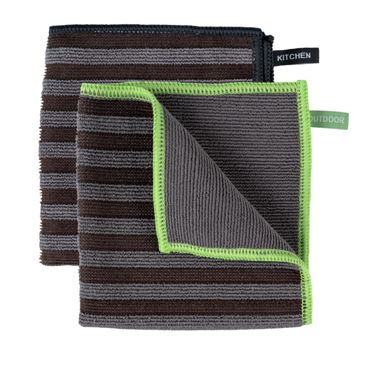 Microfiberdukar för grov smuts, 2 st, MIGRO, 30 x 30 cm, Svart i gruppen Förvaring / Städförvaring och sopsortering / Städtrasor och borstar hos SmartaSaker.se (42228)