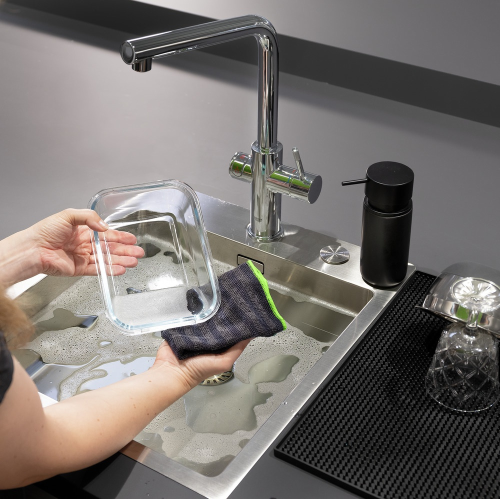 Microfiberdukar för grov smuts, 2 st, MIGRO, 30 x 30 cm, Svart i gruppen Förvaring / Städförvaring och sopsortering / Städtrasor och borstar hos SmartaSaker.se (42228)