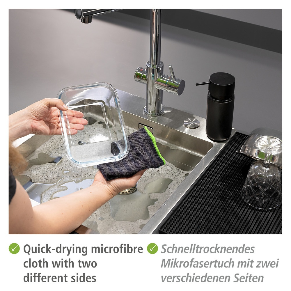 Microfiberdukar för grov smuts, 2 st, MIGRO, 30 x 30 cm, Svart i gruppen Förvaring / Städförvaring och sopsortering / Städtrasor och borstar hos SmartaSaker.se (42228)