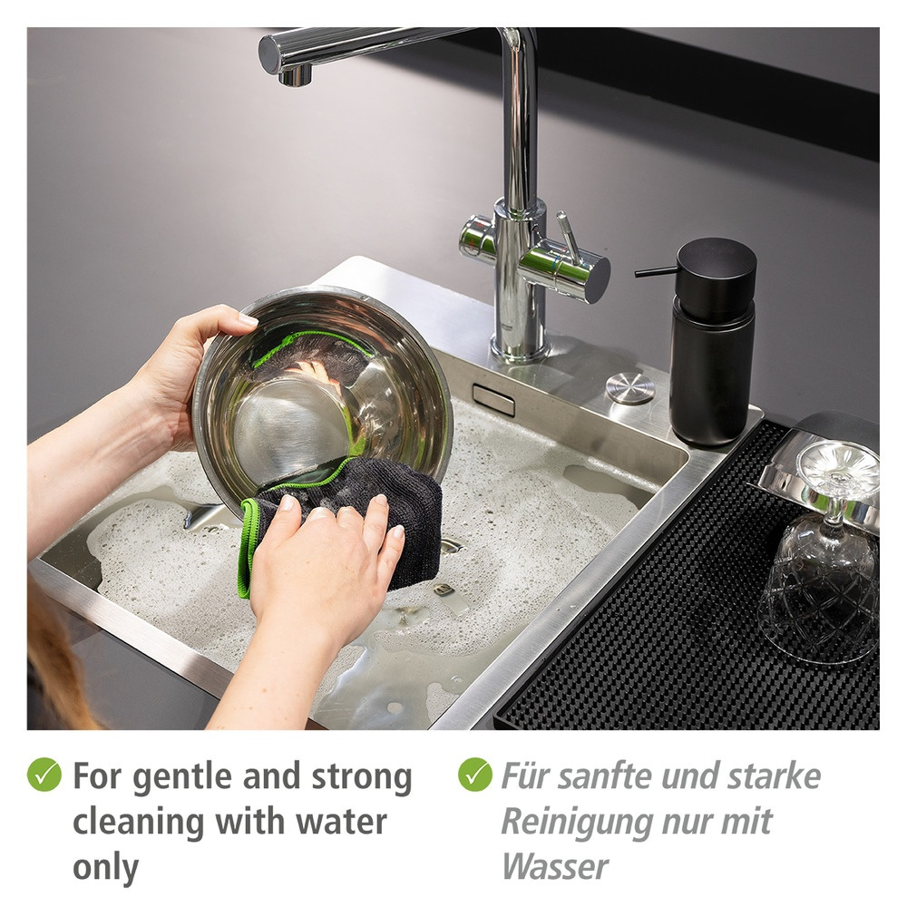 Microfiberdukar för grov smuts, 2 st, MIGRO, 30 x 30 cm, Svart i gruppen Förvaring / Städförvaring och sopsortering / Städtrasor och borstar hos SmartaSaker.se (42228)