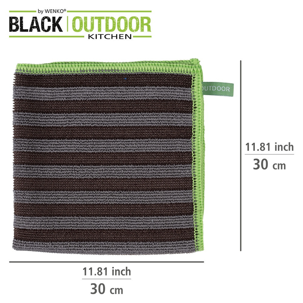 Microfiberdukar för grov smuts, 2 st, MIGRO, 30 x 30 cm, Svart i gruppen Förvaring / Städförvaring och sopsortering / Städtrasor och borstar hos SmartaSaker.se (42228)