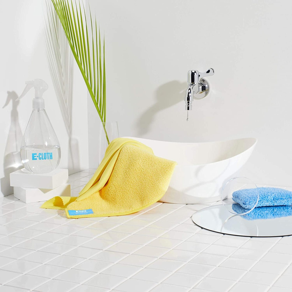 Mikrofiberdukar för badrummet, Set med 2, BATHROOM CLEANING CLOTHS, Gula i gruppen Förvaring / Städförvaring och sopsortering / Städtrasor och borstar hos SmartaSaker.se (42230)