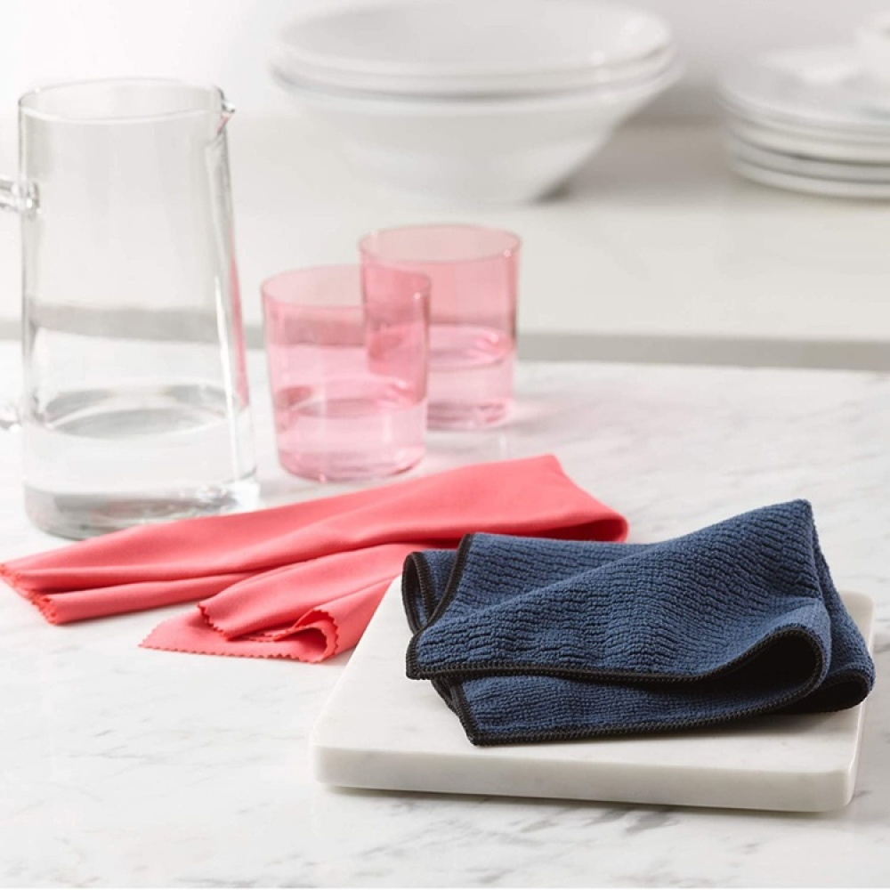 Mikrofiberdukar för ytor av sten, Set med 2, GRANITE & STONE, Svart / Orange i gruppen Förvaring / Städförvaring och sopsortering / Städtrasor och borstar hos SmartaSaker.se (42233)