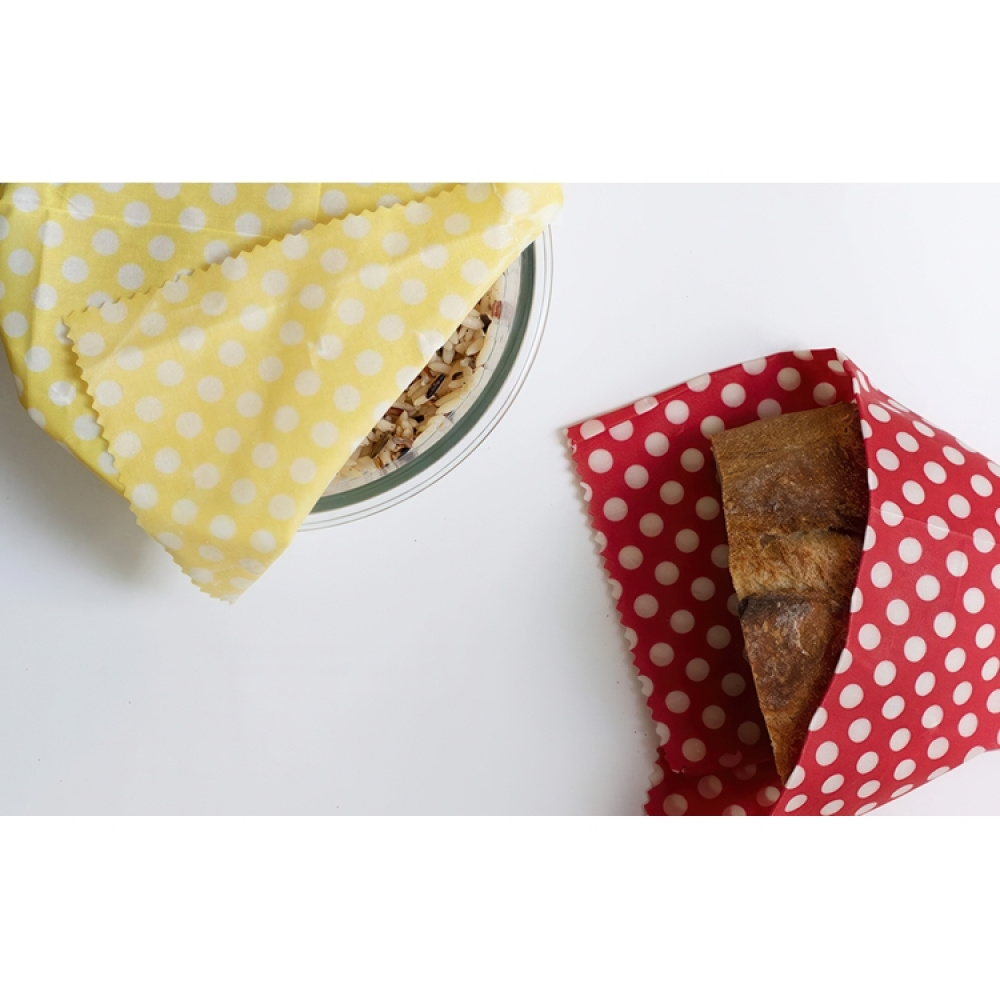 Miljövänlig Folie, 3 st, BEEWAX WRAPS L + M + S, Röd / Gul / Rosa i gruppen Förvaring / Köksförvaring hos SmartaSaker.se (42234)