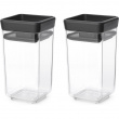 Miniburkar, 2 st, 0,15L, TASTY+ MINI CANISTERS, Brabantia, Klar / Mörkgrå Miniburkar, 2 st, 0,15L, TASTY+ MINI CANISTERS, Brabantia, Klar / Mörkgrå