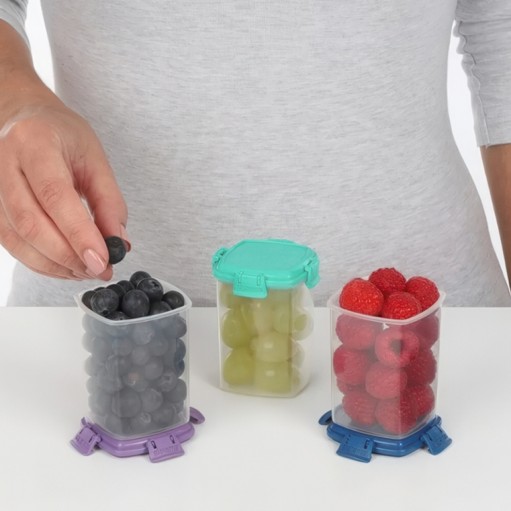 Miniburkar, 3 st, 138 ml, MEDIUM KNICK KNACK TO GO, Mix i gruppen Förvaring / Köksförvaring / Matlådor hos SmartaSaker.se (42245)