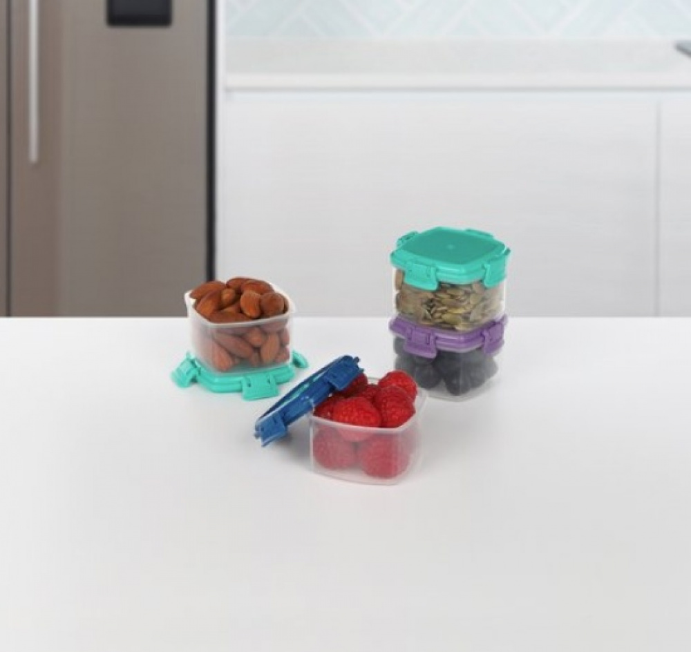 Miniburkar, 4 st, 62 ml, MINI KNICK KNACK TO GO, Mix i gruppen Förvaring / Förvaringslådor / Småförvaring / Askar hos SmartaSaker.se (42246)