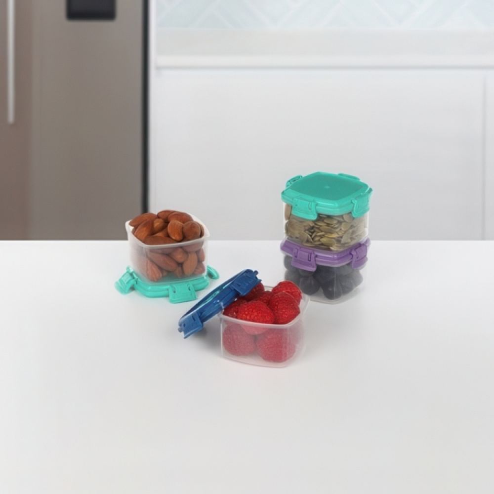 Miniburkar, 4 st, 62 ml, MINI KNICK KNACK TO GO, Mix i gruppen Förvaring / Förvaringslådor / Småförvaring / Askar hos SmartaSaker.se (42246)