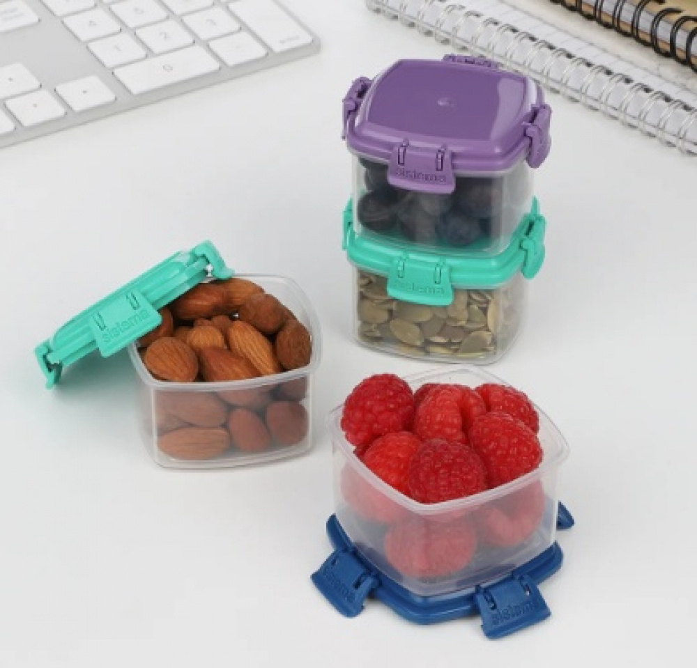 Miniburkar, 4 st, 62 ml, MINI KNICK KNACK TO GO, Mix i gruppen Förvaring / Förvaringslådor / Småförvaring / Askar hos SmartaSaker.se (42246)