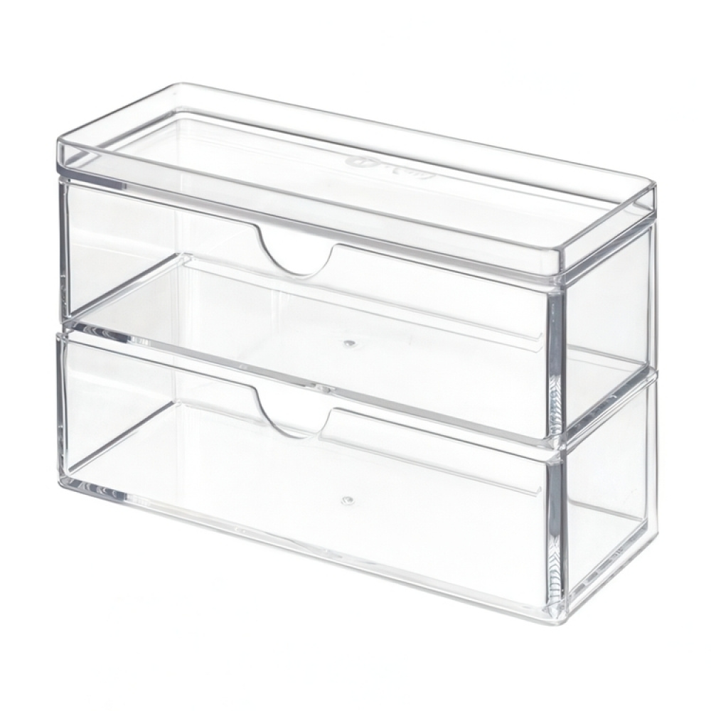 Minibyrå för badrumsskåpet, THE HOME EDIT MINI 2-DRAWER ORGANIZER , 17,8 x 8,3 x H 11,4 cm, Klar i gruppen Förvaring / Badrumsförvaring hos SmartaSaker.se (42247)