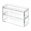 Minibyrå för badrumsskåpet, THE HOME EDIT MINI 2-DRAWER ORGANIZER , 17,8 x 8,3 x H 11,4 cm, Klar Minibyrå för badrumsskåpet, THE HOME EDIT MINI 2-DRAWER ORGANIZER , 17,8 x 8,3 x H 11,4 cm, Klar