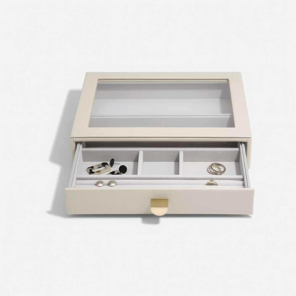 Minibyrå för smycken, 1 låda med glaslock, CLASSIC STACKERS DRAWER i gruppen Förvaring / Sovrumsförvaring / Smyckesförvaring hos SmartaSaker.se (42248)