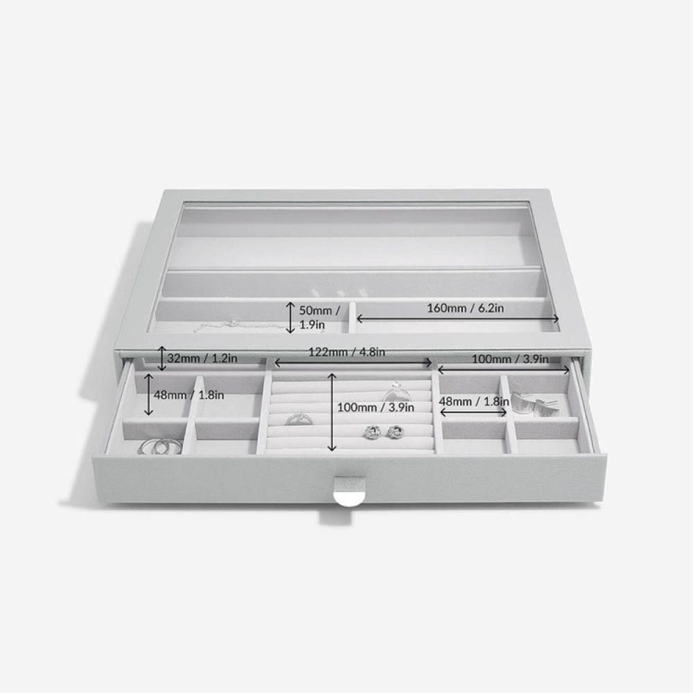Minibyrå för smycken, 1 låda med glaslock, SUPERSIZE STACKERS DRAWER i gruppen Förvaring / Sovrumsförvaring / Smyckesförvaring hos SmartaSaker.se (42249)
