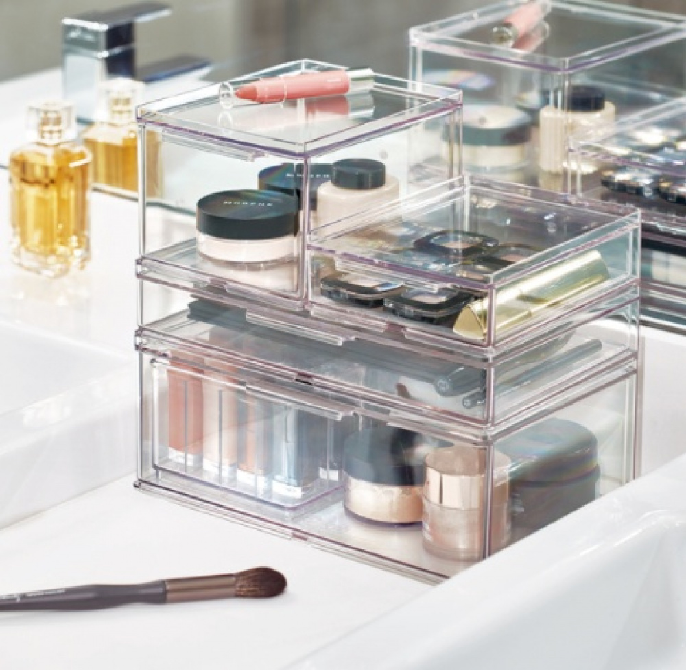 Minibyrå, Stapelbar, Hög, THE HOME EDIT ALL-PURPOSE DRAWER , 26,7 x 17,8 x H 10,8 cm, Klar i gruppen Förvaring / Badrumsförvaring / Sminkförvaring hos SmartaSaker.se (42255)