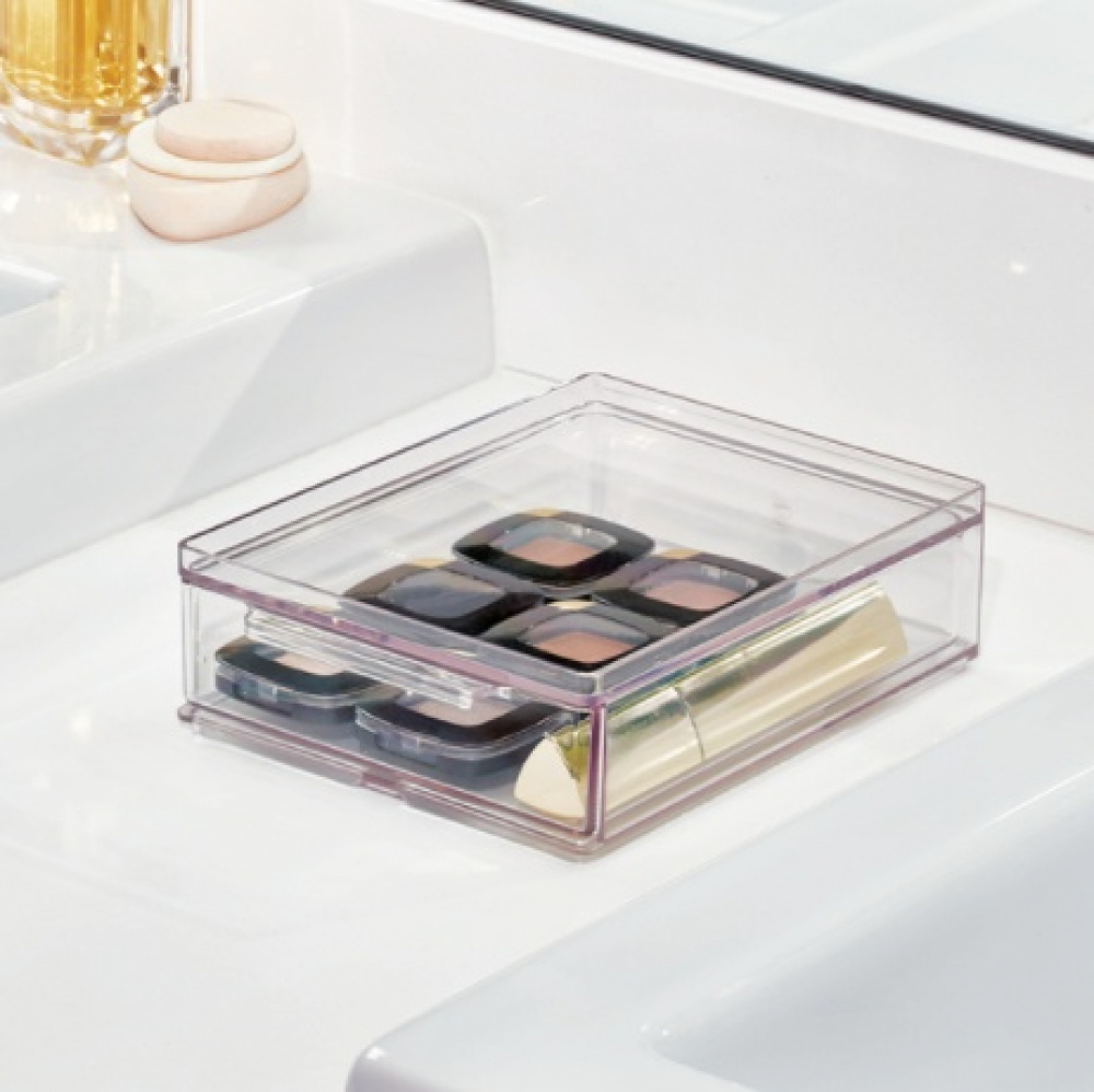 Minibyrå, Stapelbar, Liten, THE HOME EDIT ALL-PURPOSE DRAWER , 13,3 x 17,8 x H 5,1 cm, Klar i gruppen Förvaring / Badrumsförvaring / Sminkförvaring hos SmartaSaker.se (42257)