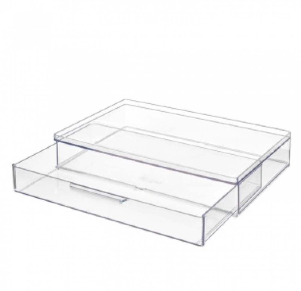 Minibyrå, Stapelbar, THE HOME EDIT ALL-PURPOSE DRAWER , 26,7 x 17,8 x H 5,1 cm, Klar i gruppen Förvaring / Badrumsförvaring / Sminkförvaring hos SmartaSaker.se (42258)