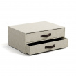 Minibyrå 2 lådor, Birger canvas, Bigso, Beige
