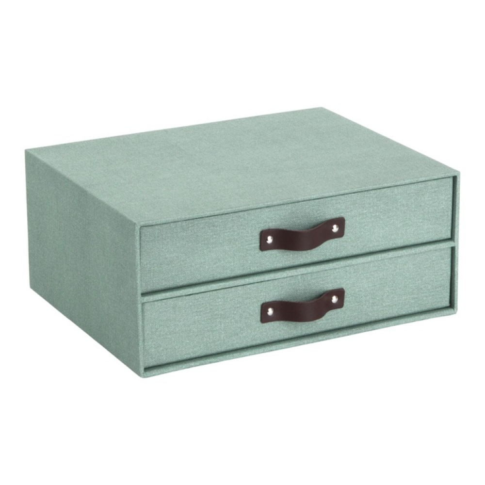 Minibyrå, 2 lådor, BIGSO BIRGER CANVAS, 33 x 25,5 x H 14,5 cm i gruppen Förvaring / Förvaringslådor / BigSo förvaringslådor hos SmartaSaker.se (42261)